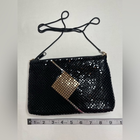 Small Vintage RETRO Metal Beaded Shoulder Crossbody Handbag Purse Evening Bag - Picture 7 of 9